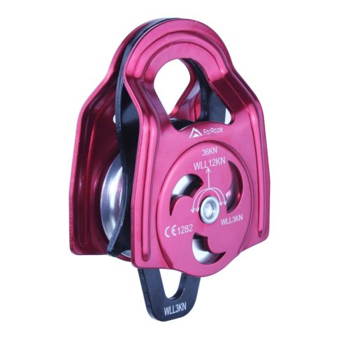 POLIA DUPLA ALUMINIO ROLAMENTADO C/ PLACAS OSCILANTES - 36kN - EN