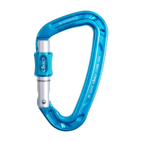 MOSQUETÃO ALUMINIO D ULTRA LIGHT ASSIMÉTRICO TRAVA ROSCA 23kN